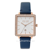 ELLE ELL21024 Laddies Blue Rosegold Dial White Leather Strap